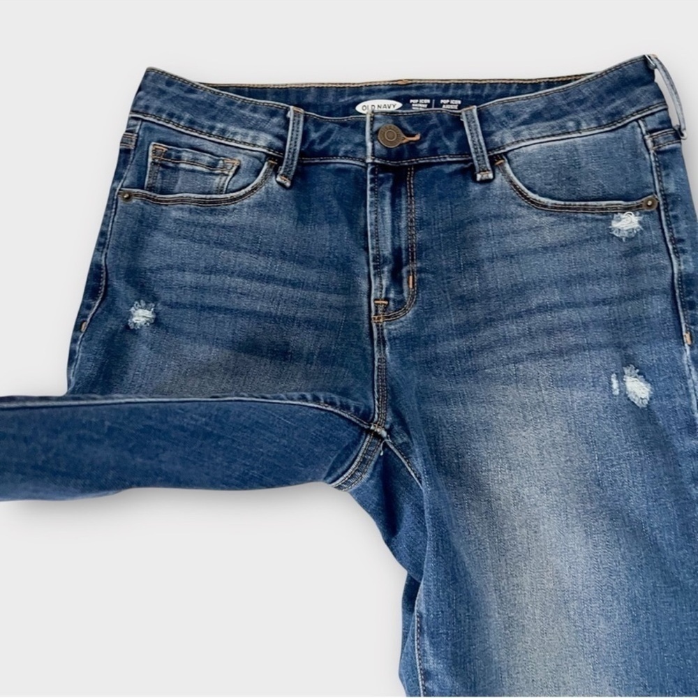 OLD NAVY Mid-Rise Pop Icon Distressed Skinny Jeans Sz 6 - Picture 8 of 15
